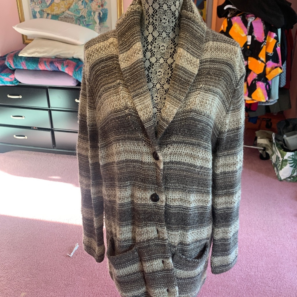 Ralph Lauren Denim and Supply v neck rolled collar button down cardigan